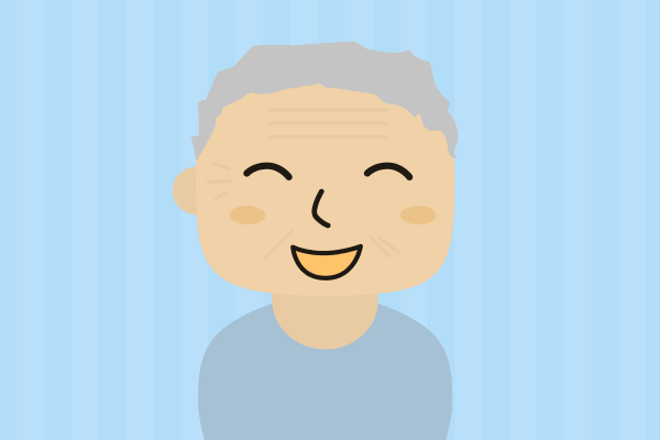 笑顔のおじさんのイラスト