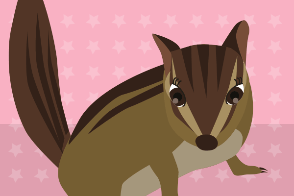 シマリスのイラスト