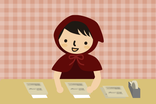 お手伝いする小学生