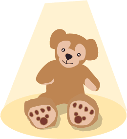 ダッフィーにスポットライトがあたる