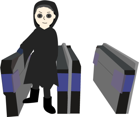 ハロウィンの仮装中