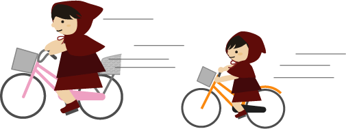 自転車でお出かけ