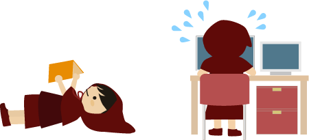 漫画読んでゴロゴロ