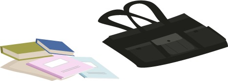 鞄とかノートとかぐちゃぐちゃ