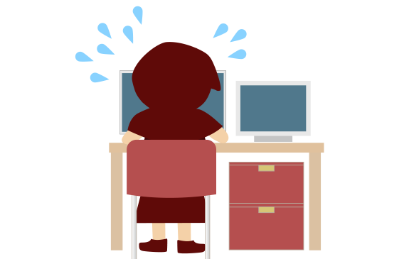 仕事中の赤ずきん