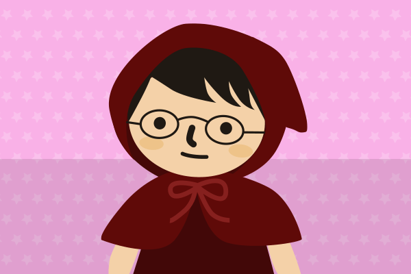 メガネの女の子のイラスト