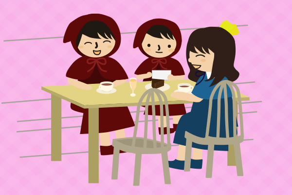 お茶飲んでおしゃべり