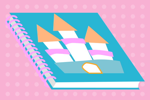 シール帳のイラスト