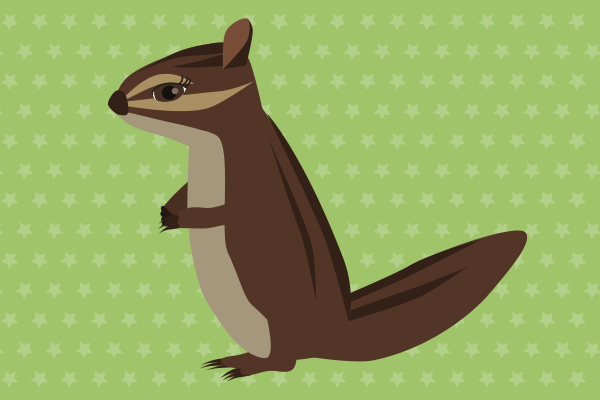 シマリスのイラスト