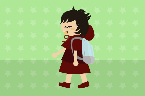 髪がボサボサのイラスト