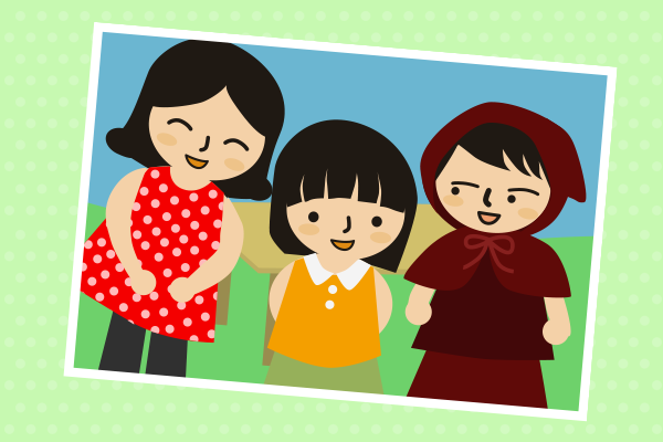 微妙な表情の写真のイラスト