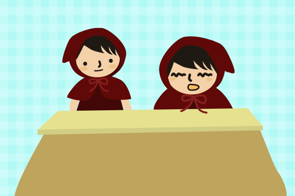 コタツに入ってるイラスト