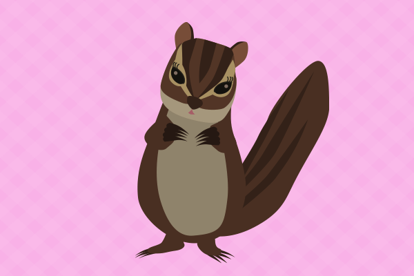 シマリスのイラスト