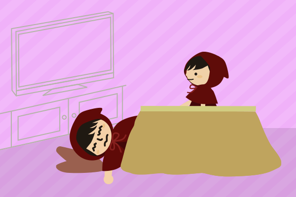 疲れて寝てる母