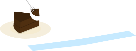 ケーキを囲んでるセロファン