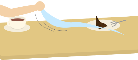 セロファンを掴む