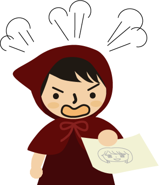 怒るチビずきん