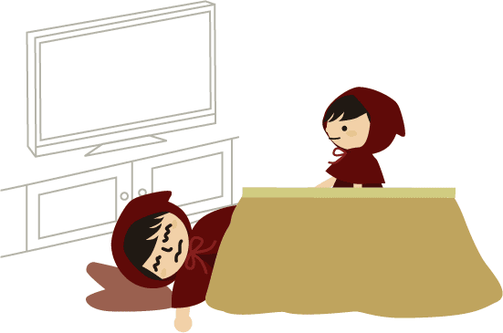 こたつでゴロン