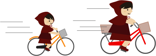 自転車で花火を見に行く