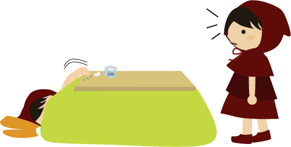 こたつに潜りつつ・・