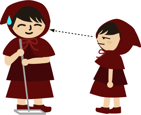 じーっと見る１