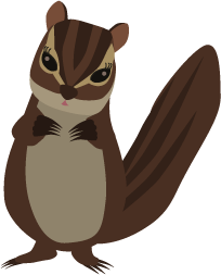 シマリスのイラスト