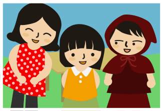 林間学校の写真のイラスト