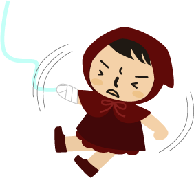 点滴が嫌で怒る