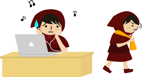 UST中背後にチビずきん