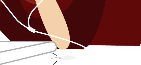 イヤホン、抜けますけれど・・・