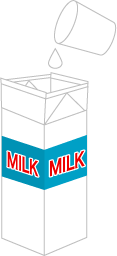 菌を牛乳に入れる