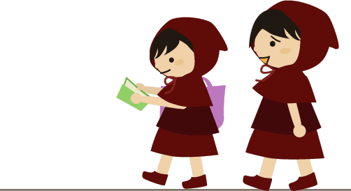 歩きながら本を読む人