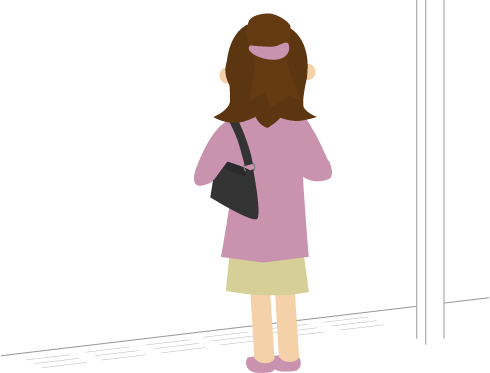 駅のホームで