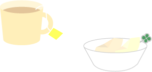 ミルクティーとりんご