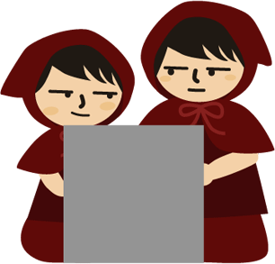 ストーブ前を取り合い