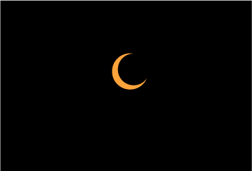 太陽が欠けてる！