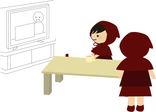 物忘れのテレビを見てる