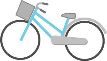 水色の自転車