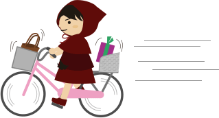 自転車で急いで帰る