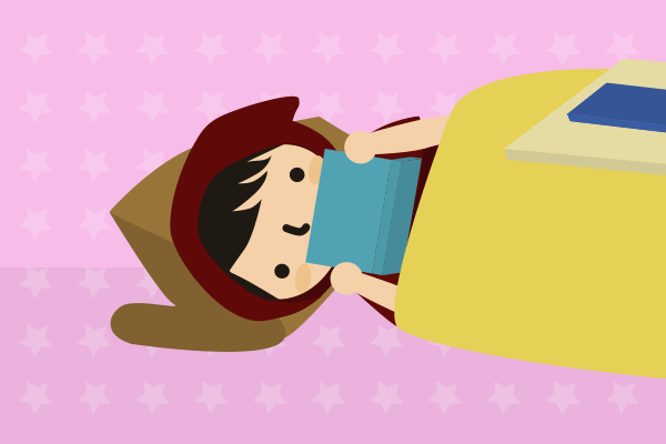 ごろんと横になってDSで遊ぶ