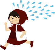 急いで学校に向かう