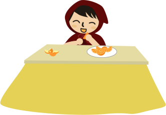 こたつでみかん