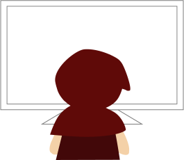 テレビを見てる