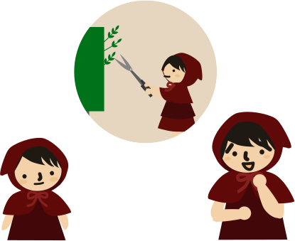 GWに生け垣の選定を