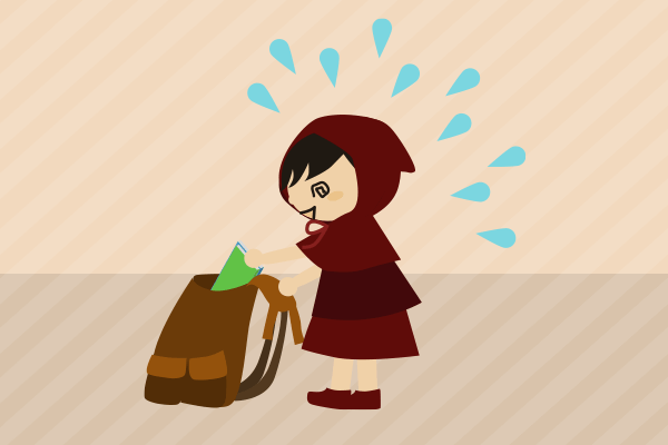 慌てて用意をする