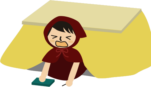 こたつからこんにちは