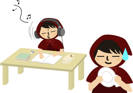 音楽聴きながら勉強中　正直うるさい 笑