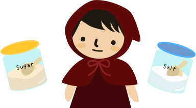 お砂糖（甘いの）とお塩（しょっぱいの）、どっちも好き