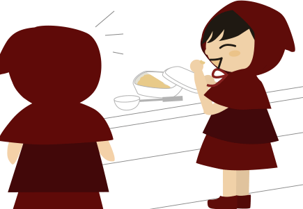 お味噌食べてる