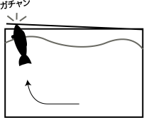 水槽のふたをガチャン